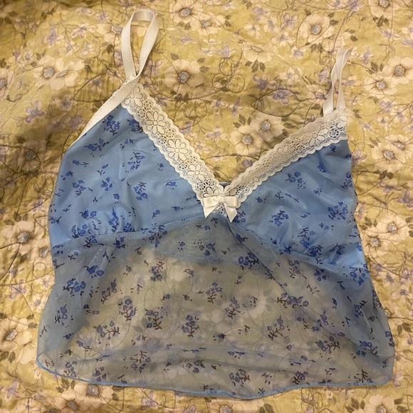 Cider Baby Blue Floral Tank, never worn. - Picture 3 of 3